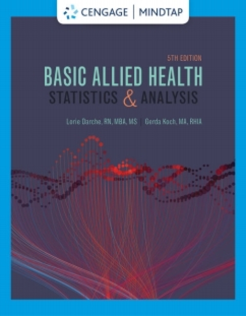 Cover image for book MindTap for Darche/Koch's Basic Allied Health Statistics and Analysis, 5th Edition [Instant Access], 1 term