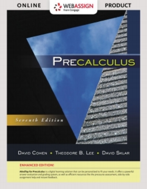 Online Resource WebAssign for Cohen/Lee/Sklar's Precalculus, 7th Edition [Instant Access], Single-Term; $184.38