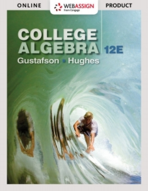 Cover image for book WebAssign for Gustafson/Hughes' College Algebra