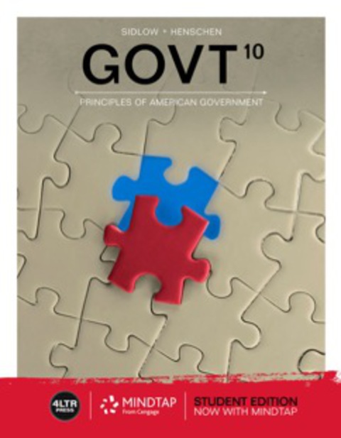 Cover image for book MindTap Political Science for Sidlow/Henschen's GOVT, 10th Edition [Instant Access], 1 term (6 months)