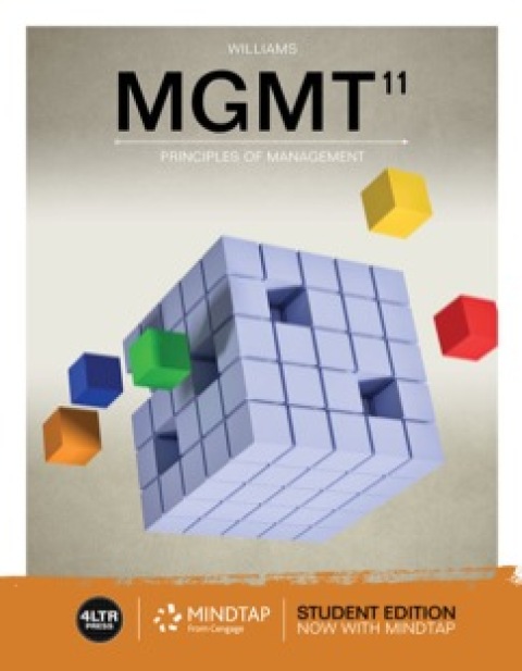 Cover image for book MindTap Management for Williams' MGMT