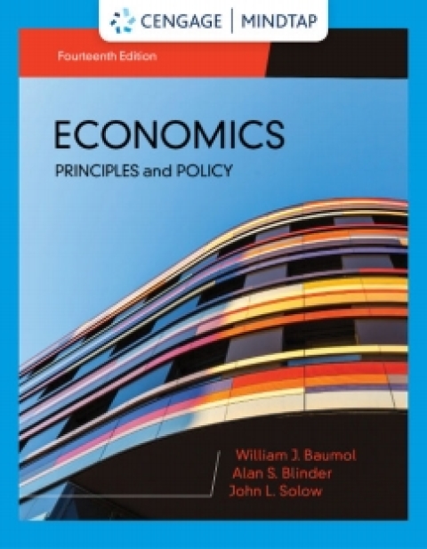 Cover image for book MindTap for Baumol/Blinder/Solow's Economics: Principles & Policy, 14th Edition [Instant Access], 1 term
