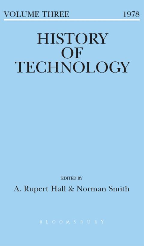 Cover image for book History of Technology Volume 3