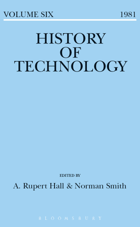 Cover image for book History of Technology Volume 6