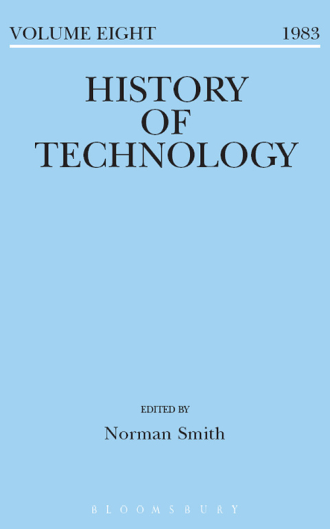 Cover image for book History of Technology Volume 8