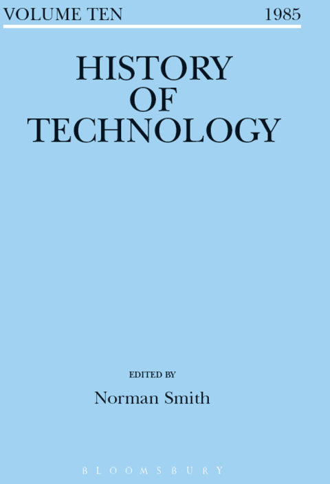 Cover image for book History of Technology Volume 10