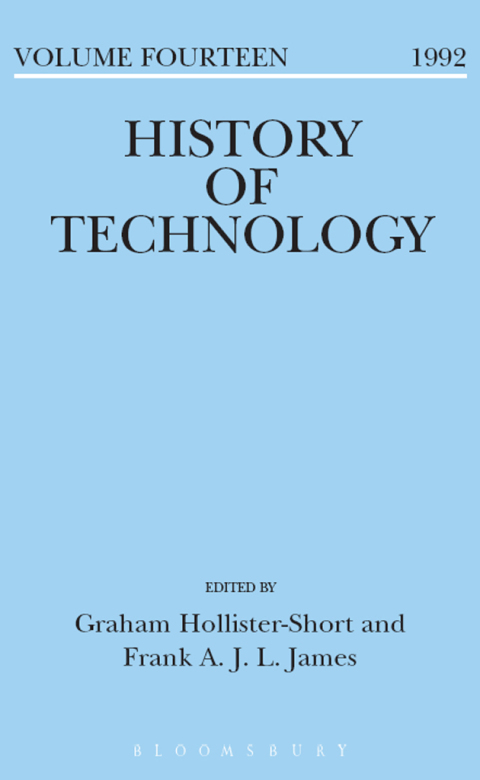 Cover image for book History of Technology Volume 14
