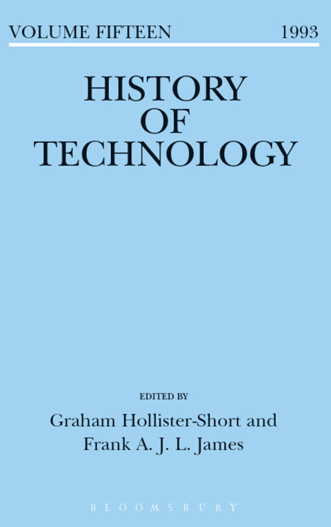 Cover image for book History of Technology Volume 15