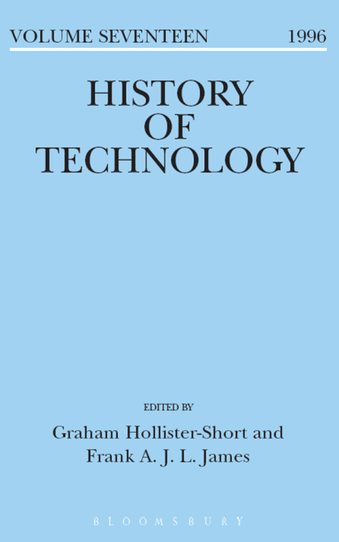 Cover image for book History of Technology Volume 17
