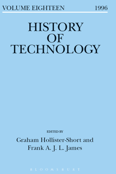 Cover image for book History of Technology Volume 18