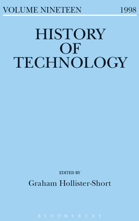 Cover image for book History of Technology Volume 19