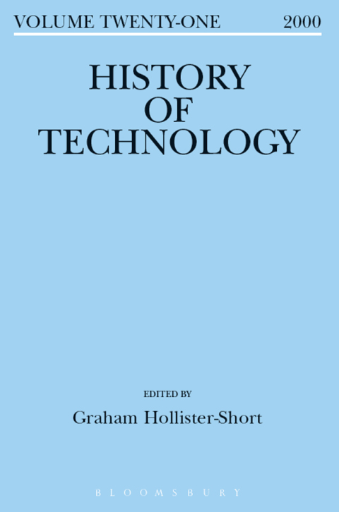 Cover image for book History of Technology Volume 21