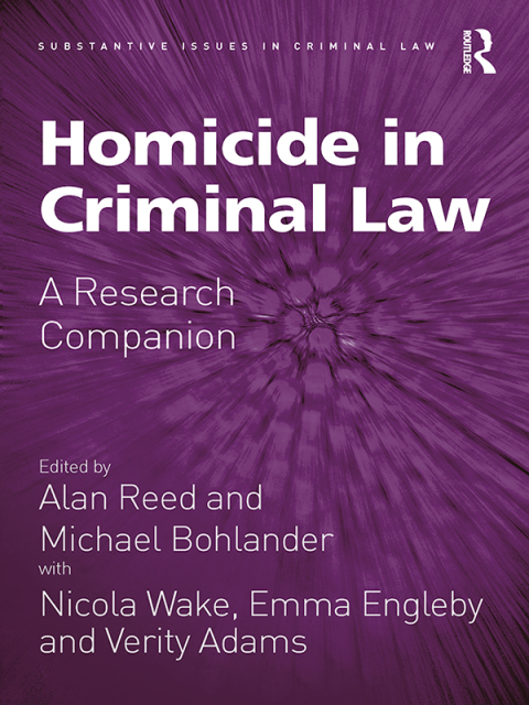 Cover image for book Homicide in Criminal Law