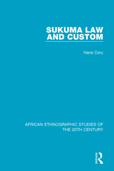 Cover image for book Sukuma Law and Custom
