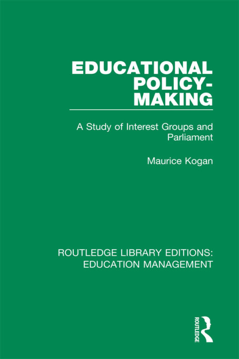 Cover image for book Educational Policy-making