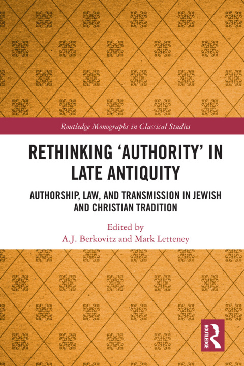 Cover image for book Rethinking ‘Authority’ in Late Antiquity