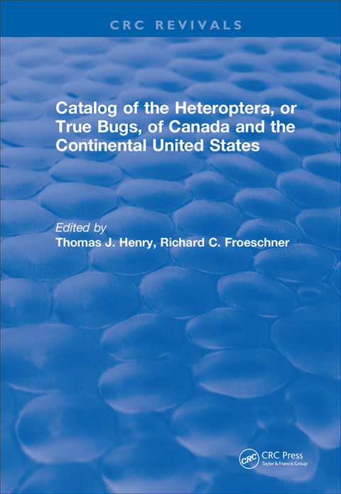 Cover image for book Catalog of the Heteroptera or True Bugs, of Canada and the Continental United States