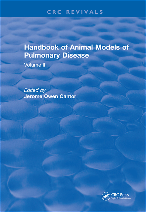Cover image for book CRC Handbook of Animal Models of Pulmonary Disease