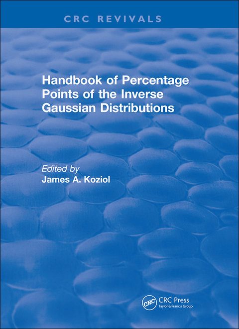 Handbook of Percentage Points of the Inverse Gaussian Distributions