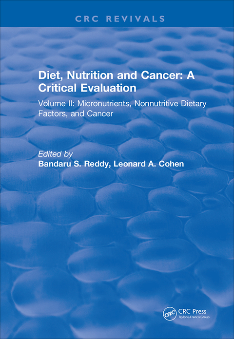 Cover image for book Diet, Nutrition and Cancer: A Critical Evaluation