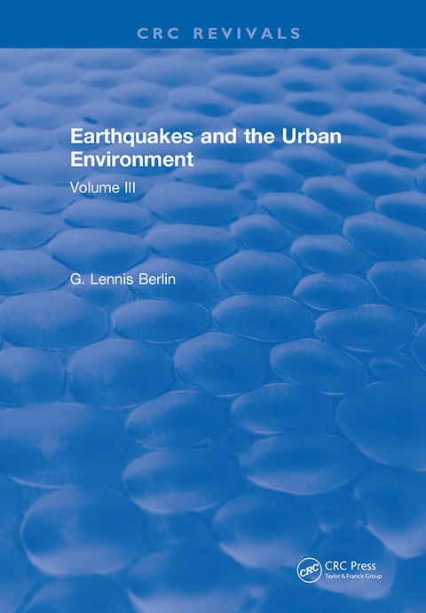 Cover image for book Earthquakes and the Urban Environment
