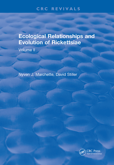 Cover image for book Ecological Relationships and Evolution of Rickettsiae
