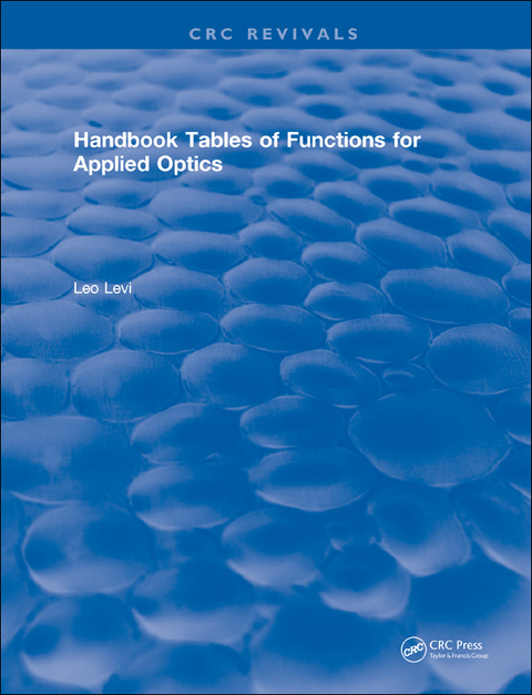 Cover image for book Handbook Tables of Functions for Applied Optics