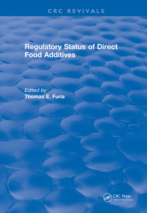 Cover image for book Regulatory Status Of Direct Food Additives