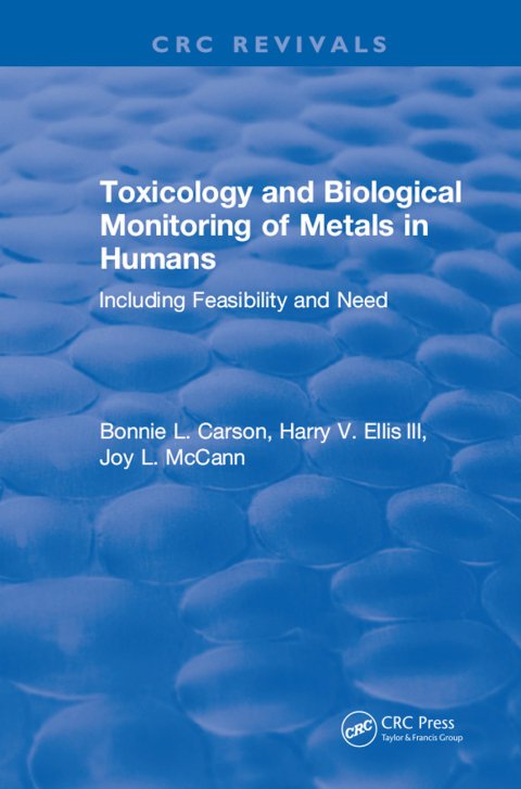 Cover image for book Toxicology Biological Monitoring of Metals in Humans
