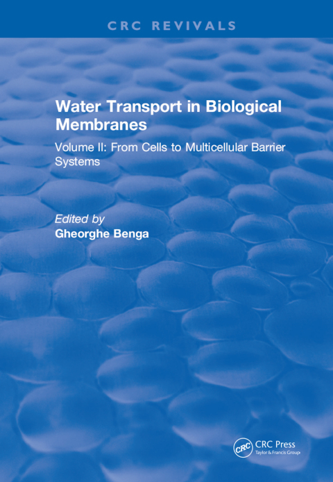 Cover image for book Water Transport and Biological Membranes