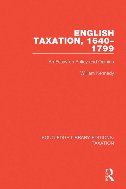 Cover image for book English Taxation, 1640-1799