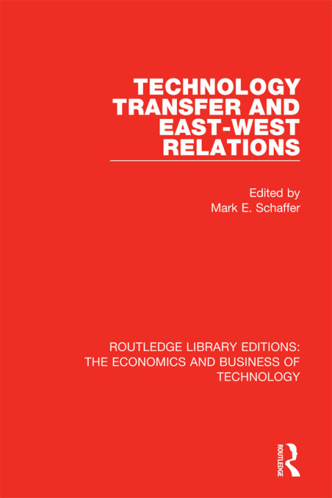 Cover image for book Technology Transfer and East-West Relations