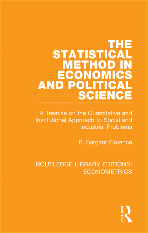 Cover image for book The Statistical Method in Economics and Political Science