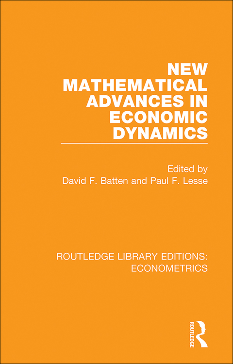 Cover image for book New Mathematical Advances in Economic Dynamics