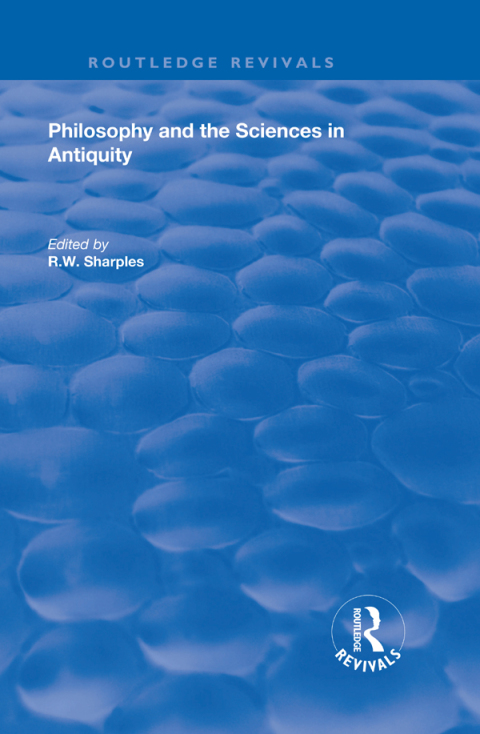 Cover image for book Philosophy and the Sciences in Antiquity