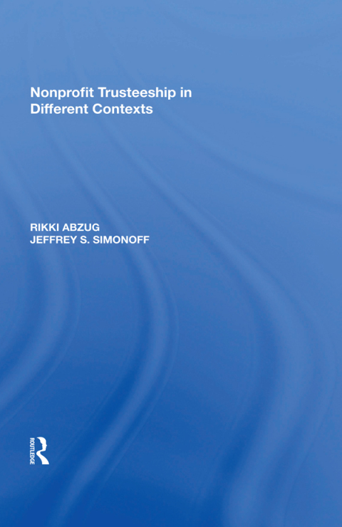 Cover image for book Nonprofit Trusteeship in Different Contexts
