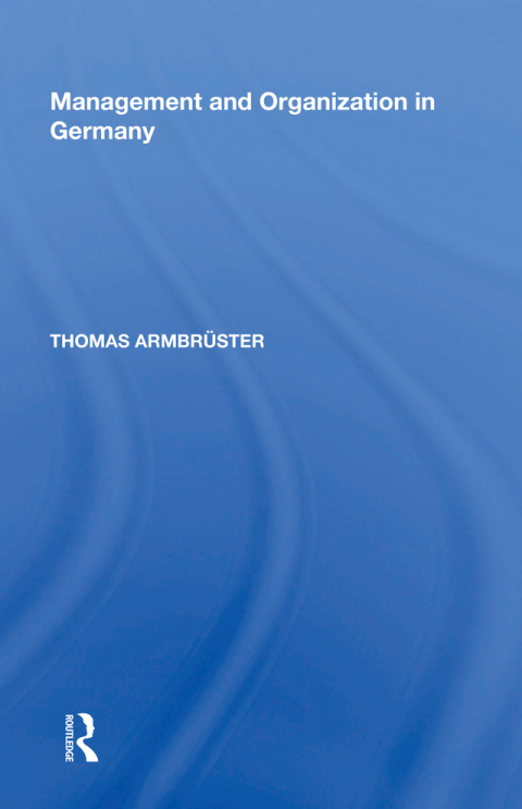 Cover image for book Management and Organization in Germany