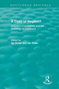 Titelbild: A Case of Neglect? (1996) 1st edition 9780815347859