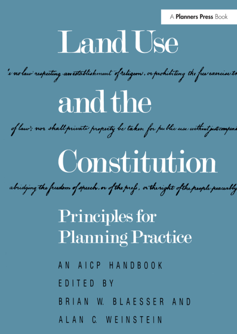 Cover image for book Land Use and the Constitution