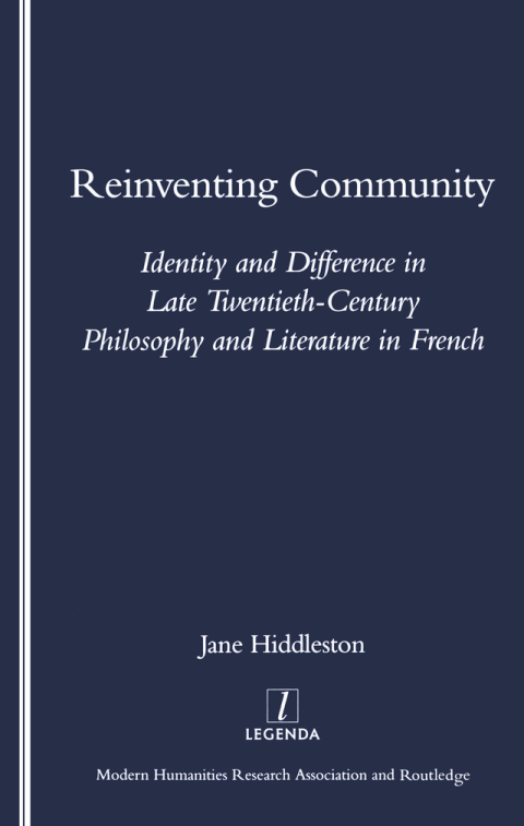Cover image for book Reinventing Community