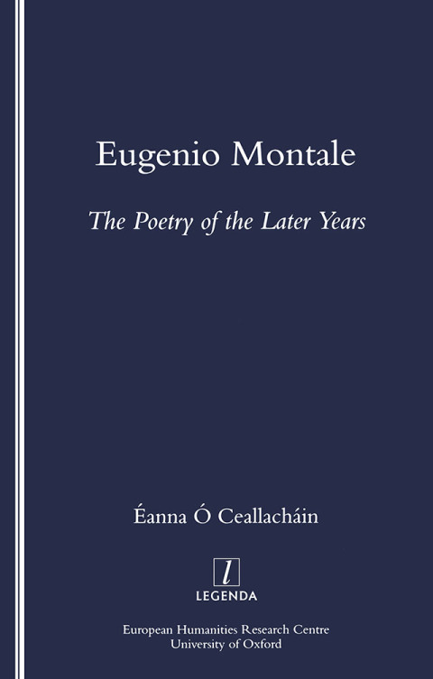 Cover image for book Eugenio Montale