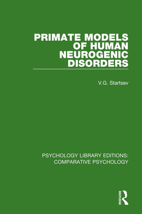 Cover image for book Primate Models of Human Neurogenic Disorders