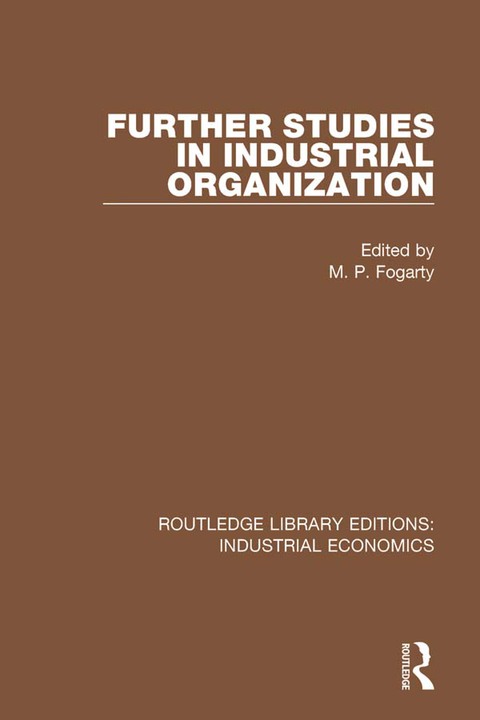 Cover image for book Further Studies in Industrial Organization