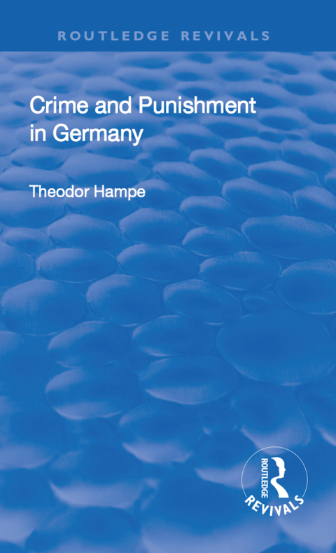 Cover image for book Revival: Crime and Punishment in Germany (1929)