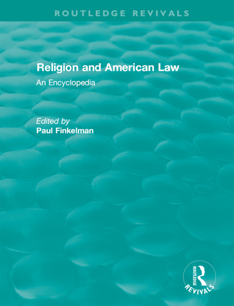 Cover image for book Routledge Revivals: Religion and American Law (2006)