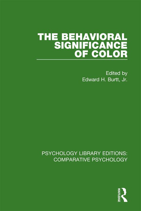 Cover image for book The Behavioral Significance of Color