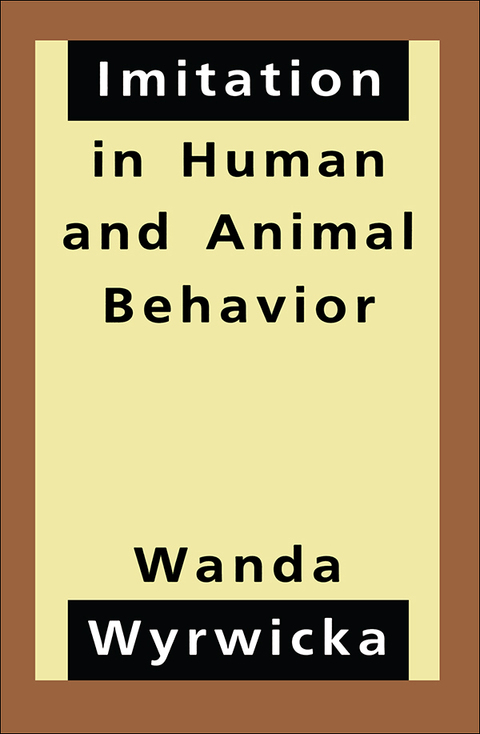 Cover image for book Imitation in Human and Animal Behavior