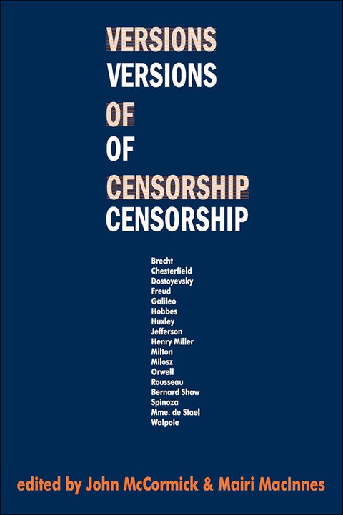 Cover image for book Versions of Censorship