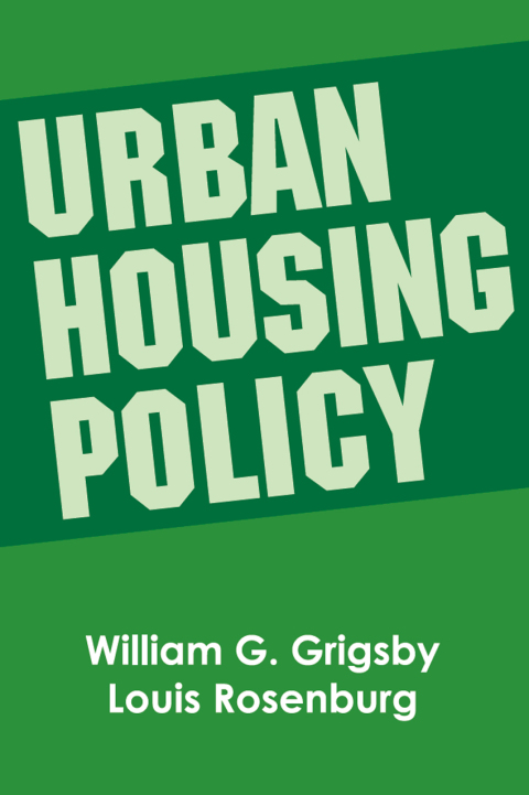 Cover image for book Urban Housing Policy