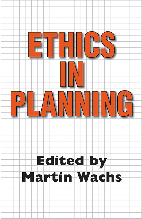 Cover image for book Ethics in Planning